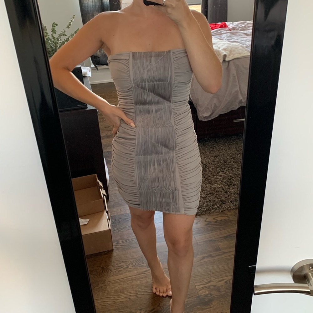 Fringe Silver Mini dress